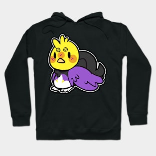 pride birb- Nonbinary Variant Hoodie